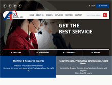 Tablet Screenshot of a1staffingsolution.com